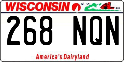 WI license plate 268NQN