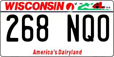 WI license plate 268NQO