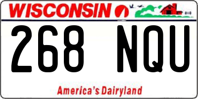 WI license plate 268NQU