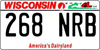 WI license plate 268NRB