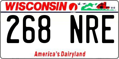 WI license plate 268NRE