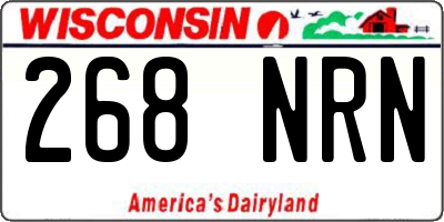 WI license plate 268NRN