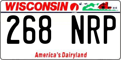 WI license plate 268NRP