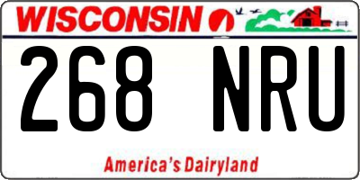 WI license plate 268NRU