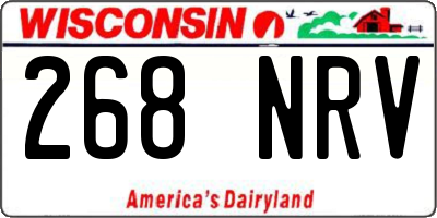 WI license plate 268NRV