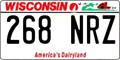WI license plate 268NRZ