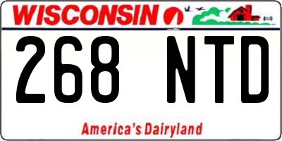 WI license plate 268NTD