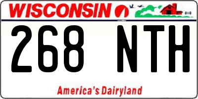 WI license plate 268NTH