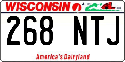 WI license plate 268NTJ