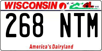 WI license plate 268NTM
