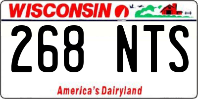 WI license plate 268NTS