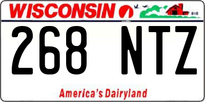 WI license plate 268NTZ