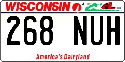 WI license plate 268NUH