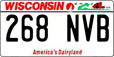 WI license plate 268NVB
