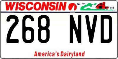 WI license plate 268NVD
