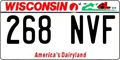 WI license plate 268NVF