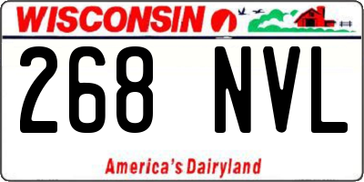 WI license plate 268NVL