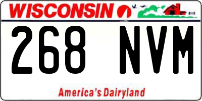 WI license plate 268NVM