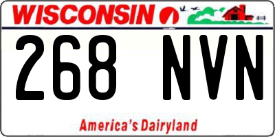 WI license plate 268NVN