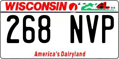 WI license plate 268NVP