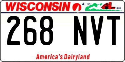 WI license plate 268NVT