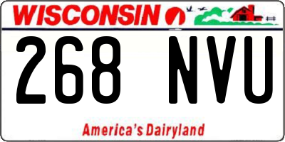WI license plate 268NVU