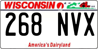 WI license plate 268NVX