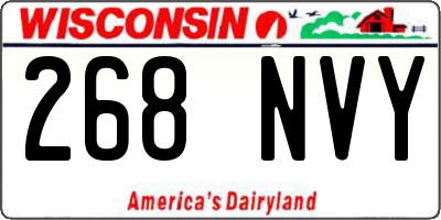 WI license plate 268NVY