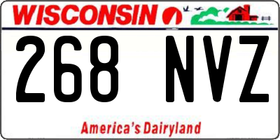 WI license plate 268NVZ