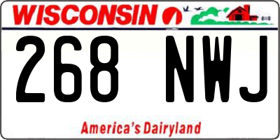 WI license plate 268NWJ