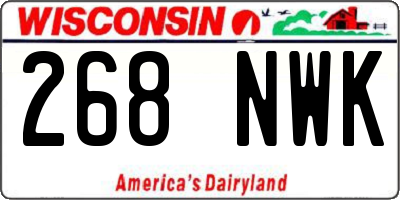 WI license plate 268NWK