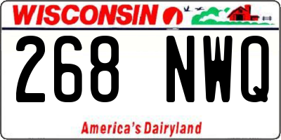 WI license plate 268NWQ