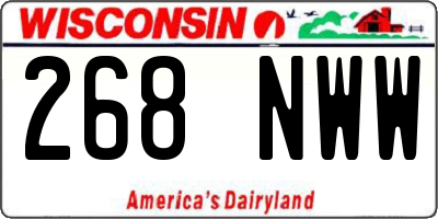 WI license plate 268NWW
