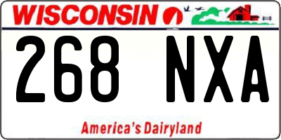 WI license plate 268NXA