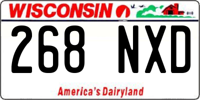 WI license plate 268NXD