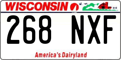WI license plate 268NXF