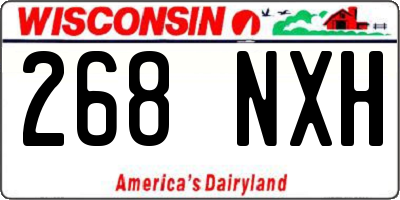 WI license plate 268NXH
