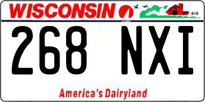 WI license plate 268NXI