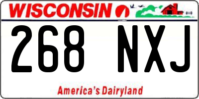 WI license plate 268NXJ