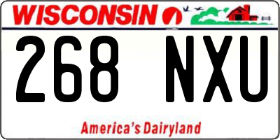 WI license plate 268NXU