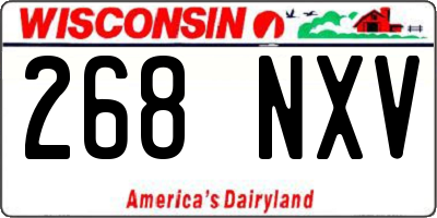 WI license plate 268NXV