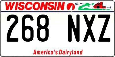 WI license plate 268NXZ