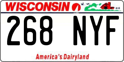 WI license plate 268NYF