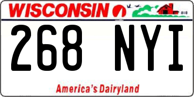 WI license plate 268NYI