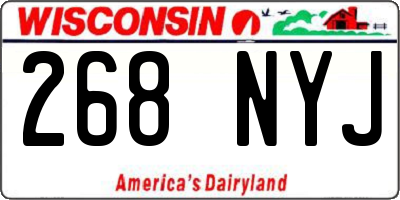 WI license plate 268NYJ