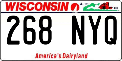 WI license plate 268NYQ
