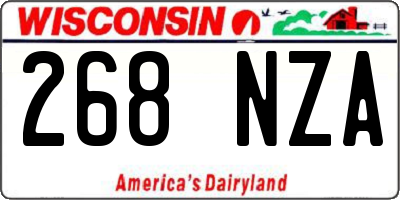 WI license plate 268NZA
