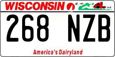 WI license plate 268NZB