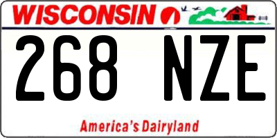 WI license plate 268NZE