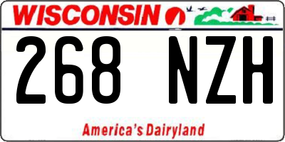 WI license plate 268NZH
